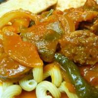 Easy Sausage, Peppers and Onions with Elbows image