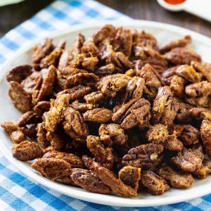 Air Fryer Sweet and Spicy Candied Pecans_image