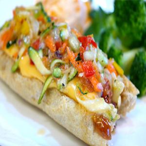 Cheesy Barbecue Slaw Dogs image