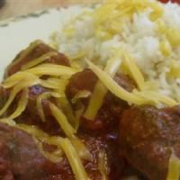 Meatballs Mexicana and Rice image