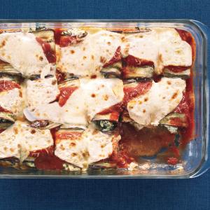 Eggplant Parmesan Rolls with Swiss Chard and Fresh Mint_image