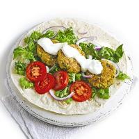 Lamb & chickpea fritter wraps image