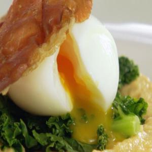 6-Minute Egg on Creamy Polenta With Crispy Serrano Ham image