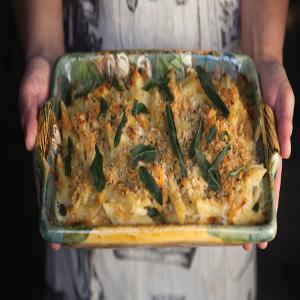 Penne Pasta Quattro Formaggi with Butternut Squash and Sage_image