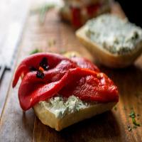 Roasted Pepper and Goat Cheese Sandwich image