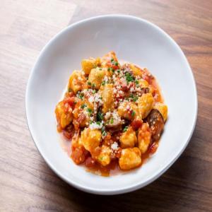 Ricotta Gnocchi with Tomato, Mushroom and Pancetta Sauce image