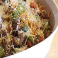 Spaghetti Squash Casserole With Sweet Sausage & Peppers_image