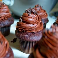Double Chocolate Cupcakes With Chocolate Frosting_image
