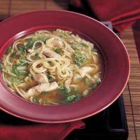 Chinese Chicken Noodle Soup with Sesame and Green Onions image