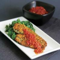 Herb & Parmigiano Crusted Tilapia with Quick Tomato Sauce Recipe - (4.4/5) image