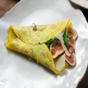 Brown Butter Egg Crepes with Sage, Figs, Arugula and Prosciutto_image