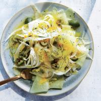 Shaved Honeydew, Fennel, and Olive Salad image