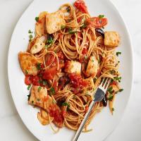 Spicy Fish and Olive Spaghetti_image