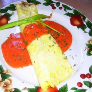 Chorizo Omelet With Chipotle Cream Sauce_image