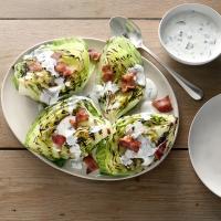 Grilled Iceberg Wedges with Buttermilk-Basil Dressing image