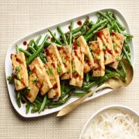 Air Fryer Chili-Garlic Tofu with Green Beans image