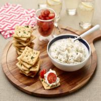 Crab Dip with Garlic Saltines and Roasted Cherry Tomatoes image