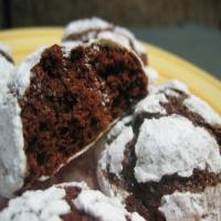 Chocolate Snowflake Cookies (Chocolate Crinkles / Crackles) image