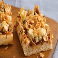 Barbecue Cashew-Chicken Pizza with French-Fried Onions_image