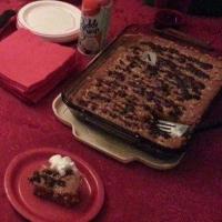 Caramel, Chocolate & Almond Gooey Butter Cake_image