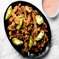 Spanish-Style Fried Chicken with Grilled Avocado image
