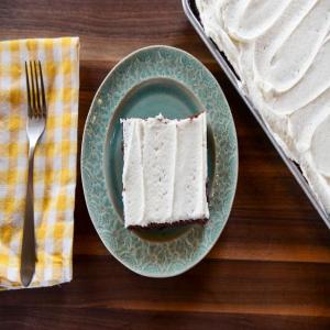 Chocolate Sheet Cake with Vanilla Bean Frosting image