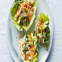 Poached-Chicken Cups with Ginger-Scallion Oil image