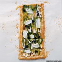 Leek and Olive Tart with Two Cheeses_image