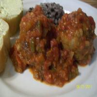 Cuban-Style Meatballs with Black Beans and Rice image