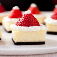Santa Hat Cheesecake Bites Recipe - (4.4/5)_image