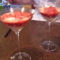 Strawberries Flambeed in Vodka with Hot Ice Cream image