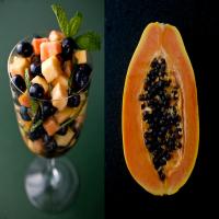 Papaya and Blueberry Salad With Ginger-Lime Dressing image