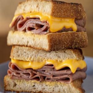 Grilled Cheesy Roast Beef Sandwich image