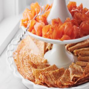 Crepes with Smoked Fishes and Dill Cream Cheese_image