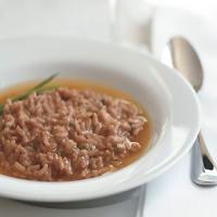 Truffled Red Wine Risotto with Parmesan Broth_image