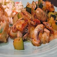 Baked Fish With Mushrooms and Zucchini_image