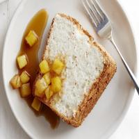 Rosemary-Thyme Angel Food Cake with Pineapple Compote image