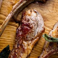 Seared Lamb Chops With Anchovies, Capers and Sage image
