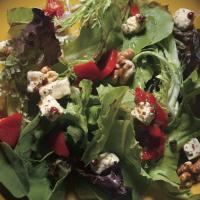 Herb Salad with Feta, Roasted Red Peppers, and Toasted Nuts image