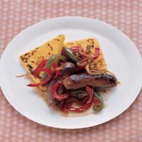 Sausage and Peppers with Toasted Polenta_image