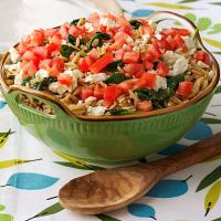 Orzo with Spinach and Pine Nuts image
