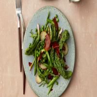 Asparagus, Spinach, and Crisped-Prosciutto Salad image