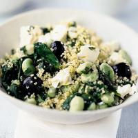 Spinach, broad bean & feta salad image
