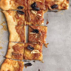 Caramelized-Onion Tart with Olives and Anchovies image