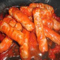 Glazed Sausages (with Tomato Soup) image