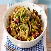 Vegan pasta with watercress pesto recipe_image