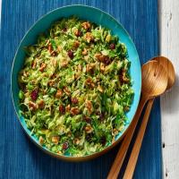 Crunchy Sweet Brussels Sprout-Walnut Salad image