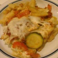 Grilled Chicken & Veggie Three Cheese Pasta Bake_image