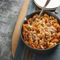 Chicken 'n Peppers Pasta Skillet for Two image