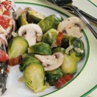 Bacon-Mushroom Brussels Sprouts_image